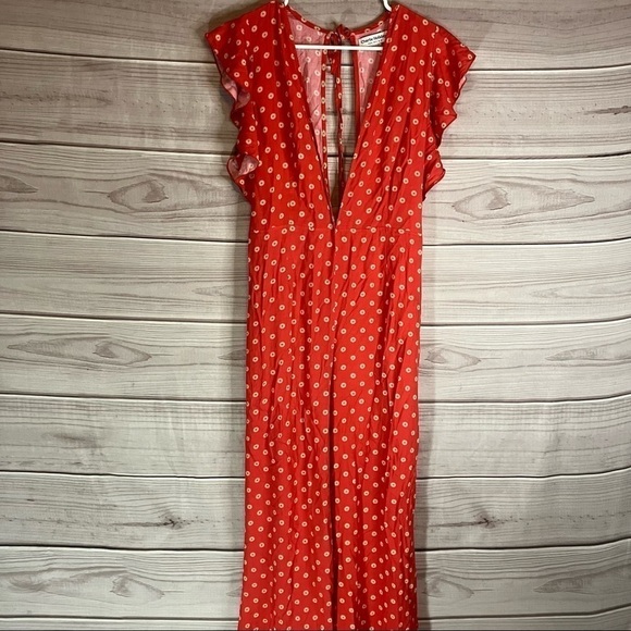 Charlie Holiday Jetsetter Wide Leg Jumpsuit in Aztec Red - Picture 3 of 14